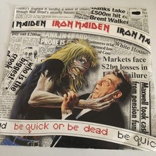 IRON MAIDEN BE QUICK OR BE DEAD/ NODDING DONKEY BLUES 7" 45 EM 229 1992 EX.