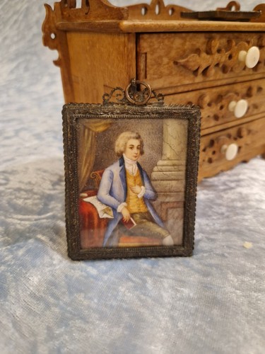 18thc miniature portrait a - miniature,