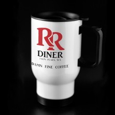 Double R Diner Twin Peaks MISSPRINT Dale Cooper Damn Fine Coffee Travel  Mug