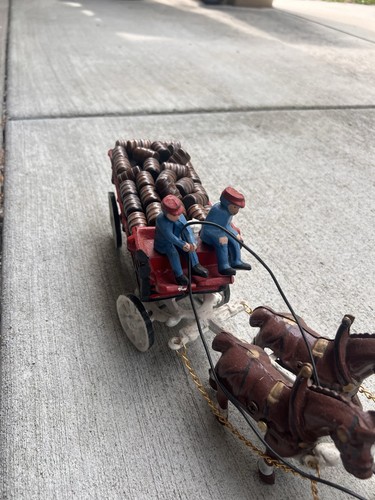 Vintage cast iron horse drawn - cast, horse-drawn