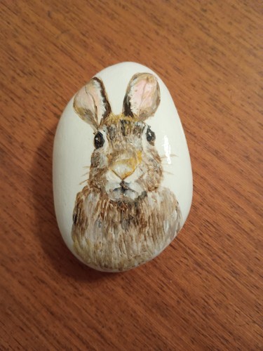 Pebbles hand painted bunny - pebbles,