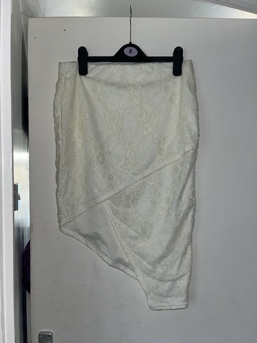 Select white floral skirt - white,