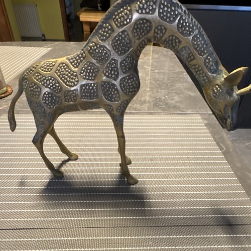 Brass giraffe figurine statue - giraffe, figurine/statue