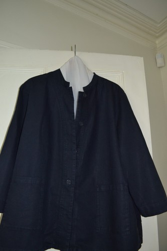 Linen jacket navy size - jacket,, 20