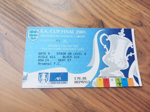 2001 cup final - fa, ticket