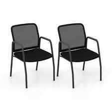 Waiting Room Chair Set of 2 Office Guest Chairs with Sturdy Arms