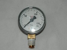 Pressure Gauge, 0-160 Bar, 1/4" BSP, Bottom Entry [1R6C]