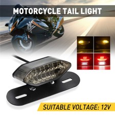 Universal Motorcycle Motorbike LED Rear Tail Brake Stop Light Number Plate UK