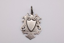 Antique silver shield fob