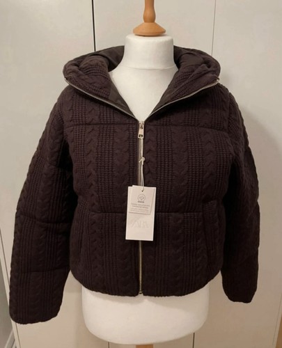 Zara womens cable knit brown - womens,