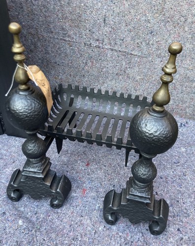 Vintage cast iron fireplace - cast,