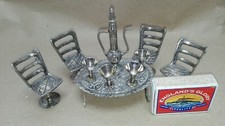 Miniature Metal Table and Chairs Miniature Coffee Pot and Glasses ID3372 B06
