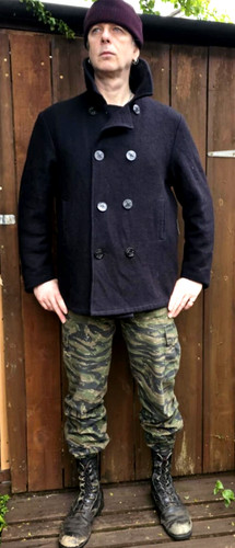 Navy vtg pea coat - us,
