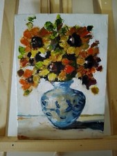 Sunflowers painting Vintage