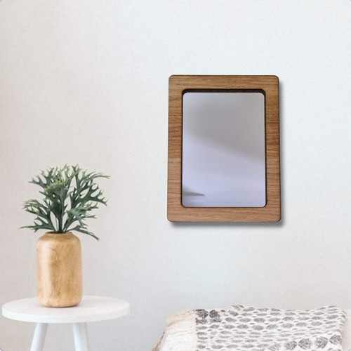 Wood framed rectangle - framed, mirror