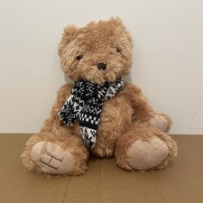 WH SMITH EXCLUSIVE - HENRY BEAR CHRISTMAS 2015 TEDDY w/SCARF &  'H' ON FOOT 