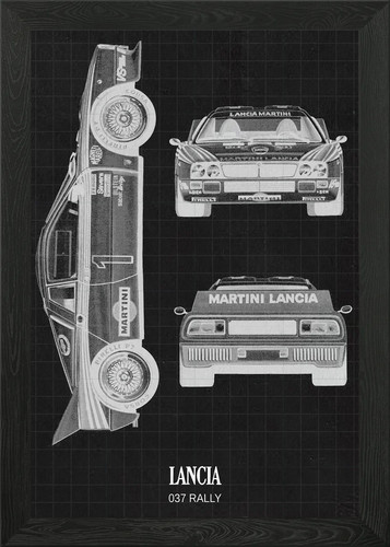 Lancia 037 rally framed wall - framed,