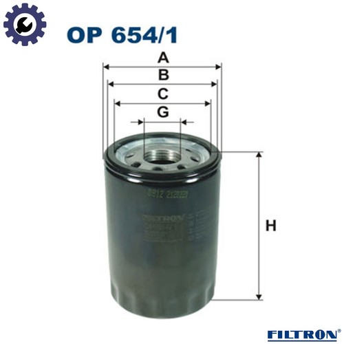 Oil filter 654 for - filter, op