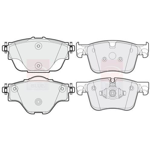 Apec front rear pads - apec, fits