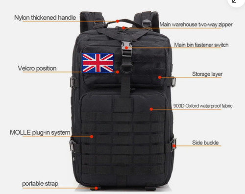 50l tactical backpack - 50l,