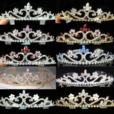 SALE Wedding Bridesmaid Prom Flower Girl Crystal Silver / Gold Plated Tiara 139 