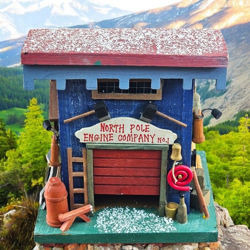 Vtg christmas village house - vtg,