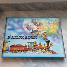 Vintage Railroader Board Game 1963 Waddingtons The Wild West Railway Train 