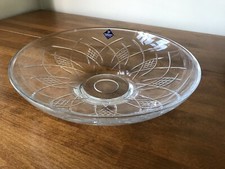 Vintage Edinburgh Crystal Thistle Design Cut Glass 12”  Fruit Bowl 