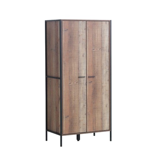 Tall wooden door wardrobe - 2,