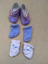 Vintage Baby Annabell shoes and two pairs of pretty socks from the 1990's   