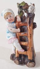 Antique Conta & Boehme Germany C1860-90 Fairing 6634 Child & Ladder Figure Vase