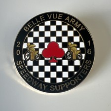 Belle Vue Army Speedway Supporters Club Badge 2016 in Gilt