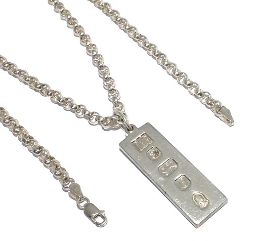 Gent silver belcher - chain, &