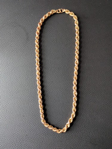 Vintage 9ct gold rope chain - rope,