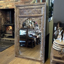 Large Vintage Indian Carved