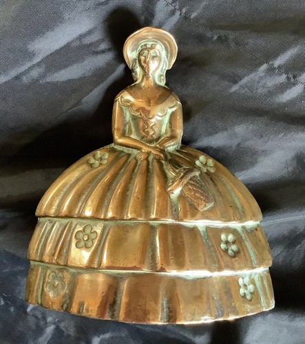 Rare vintage brass bell - vintage, lady