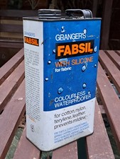Vintage Grangers Fabsil with Silicon Waterproofer 2½ Litre empty Can advertise