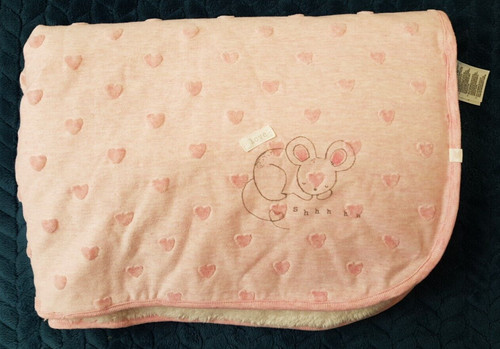 Mothercare pink mouse blanket - pink,