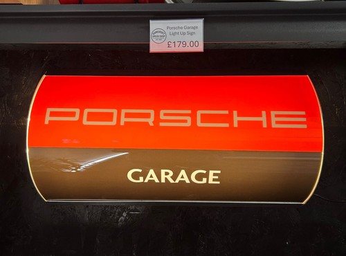 Porsche garage light sign - garage, up