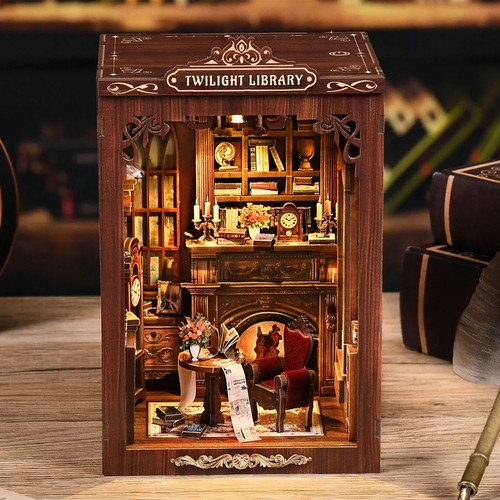 Book nook kit diy wooden - nook,