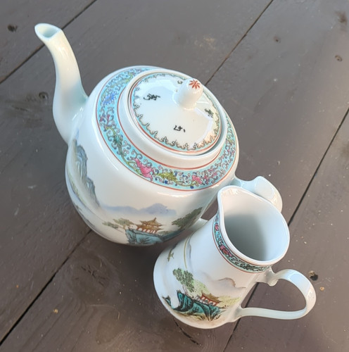 White multicolour porcelain - &,