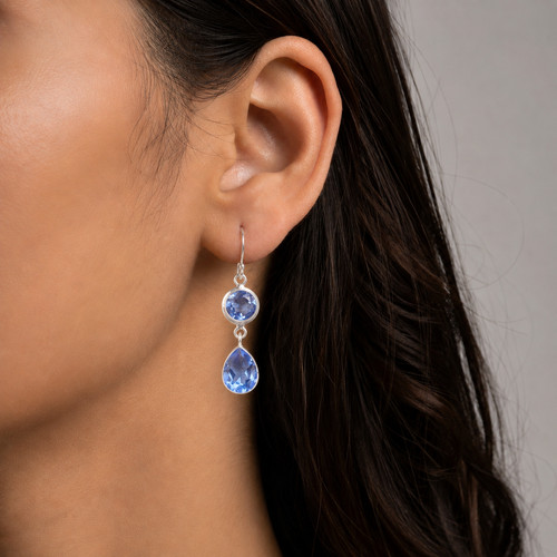 Tanzanite gemstone earrings - tanzanite,