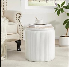 Round Set of 2 Ottoman with