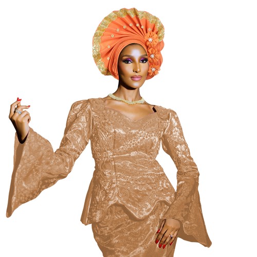 Big flower african women hijab - women,