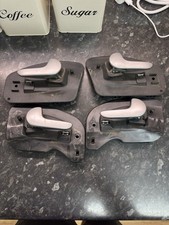 VAUXHALL CORSA C MATT SILVER INTERIOR DOOR HANDLES FRONT & REAR 2000-2006 SNX05
