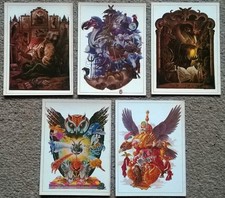 5 Athena Postcards Depicting
