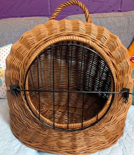 Natural woven wicker basket - woven,