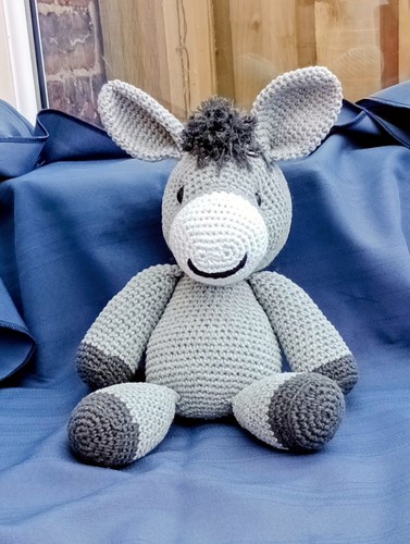 Handmade crocheted donkey soft - handmade,