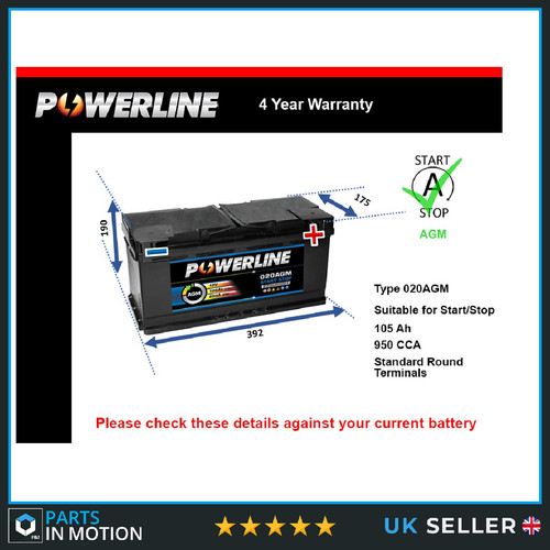 Agm car battery 020agm - battery,