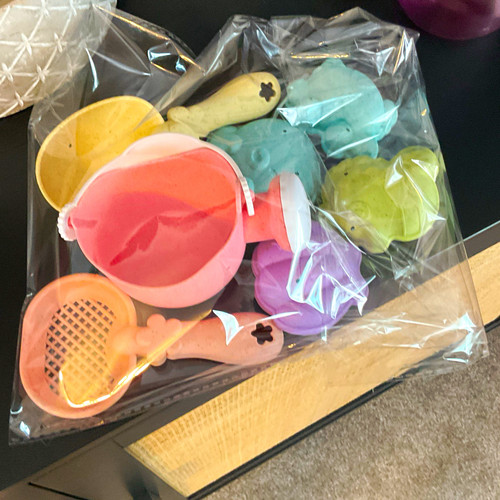 Plastic kids sand toys - sand, set